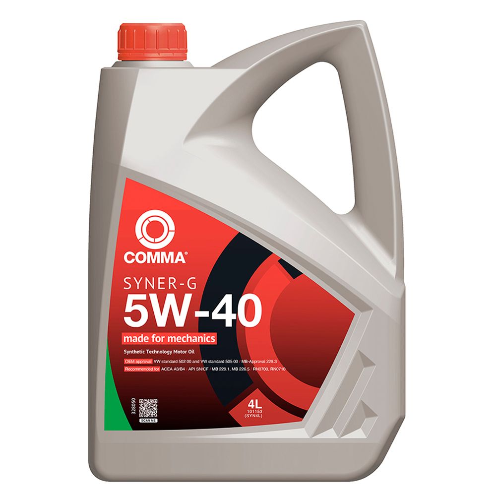 Comma Syner-G 5W-40 täyssynteettinen 4 l moottoriöljy