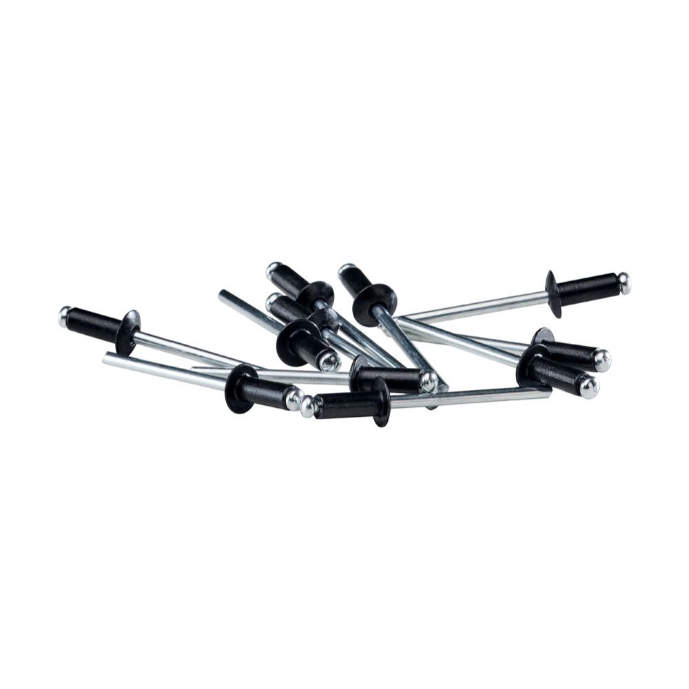 Rapid värillinen vetoniitti alumiini 4,0 x 10 mm 50 kpl + niittiterä musta