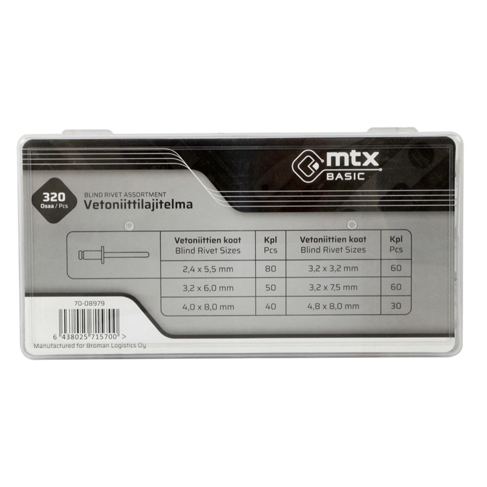 MTX Basic tõmbneetide komplekt 320 osa