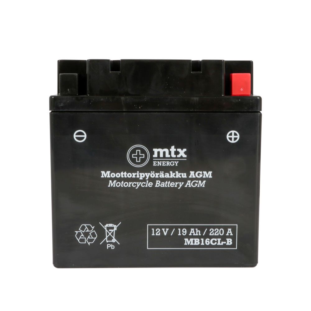 MTX Energy AGM-aku 12 V 19 Ah "MB16CL-B" (P175 x L100 x K175 mm)