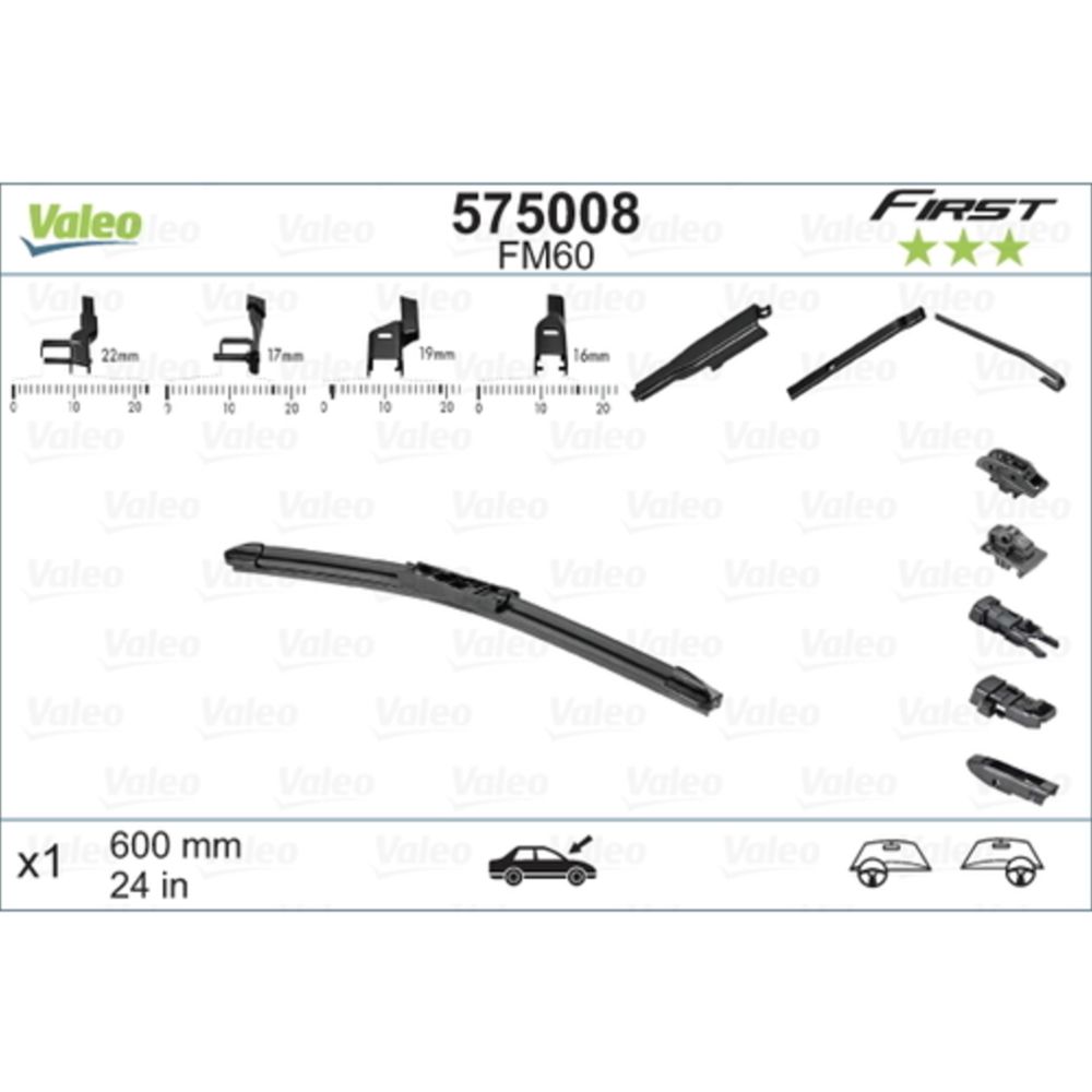 Valeo First MultiConnection FM60 pyyhkijänsulka 60 cm