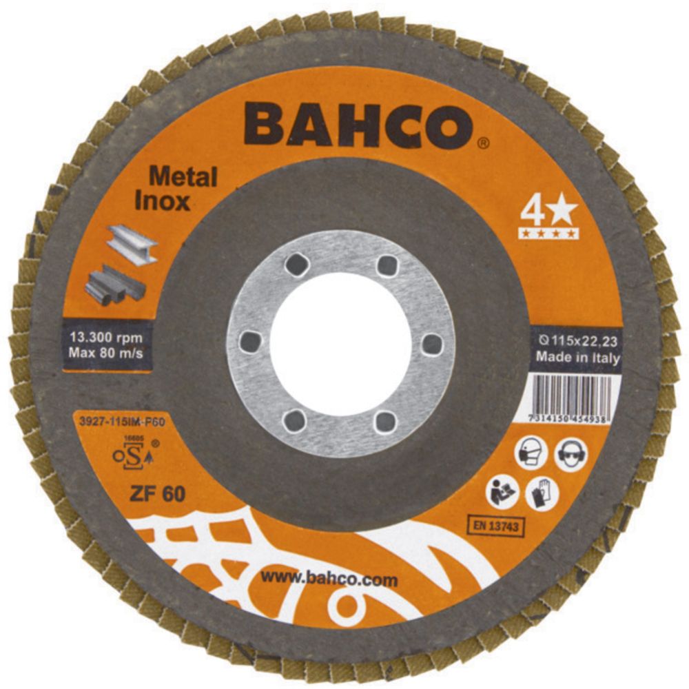 Bahco 3927-115IM-P40 lamellslipskiva rak 115 mm K40