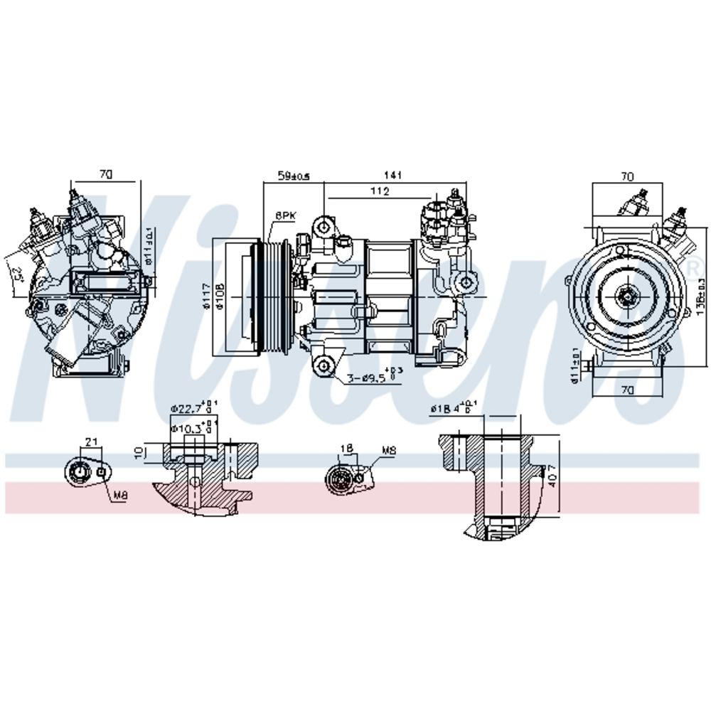 Ilmastointilaitteen kompressori 30-05091