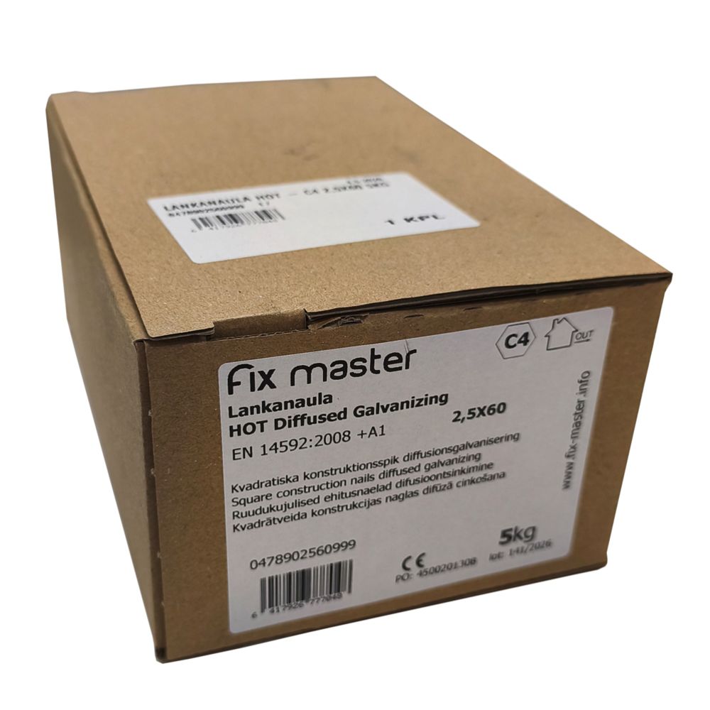 Fixmaster lankanaula kuumasinkitty C4 2,5 x 60 mm 5 kg