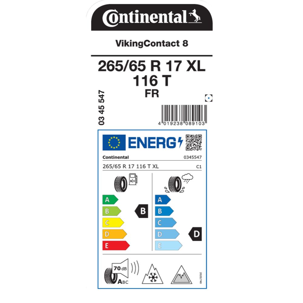 Continental VikingContact 8 265/65 R17 116T XL kitkarengas