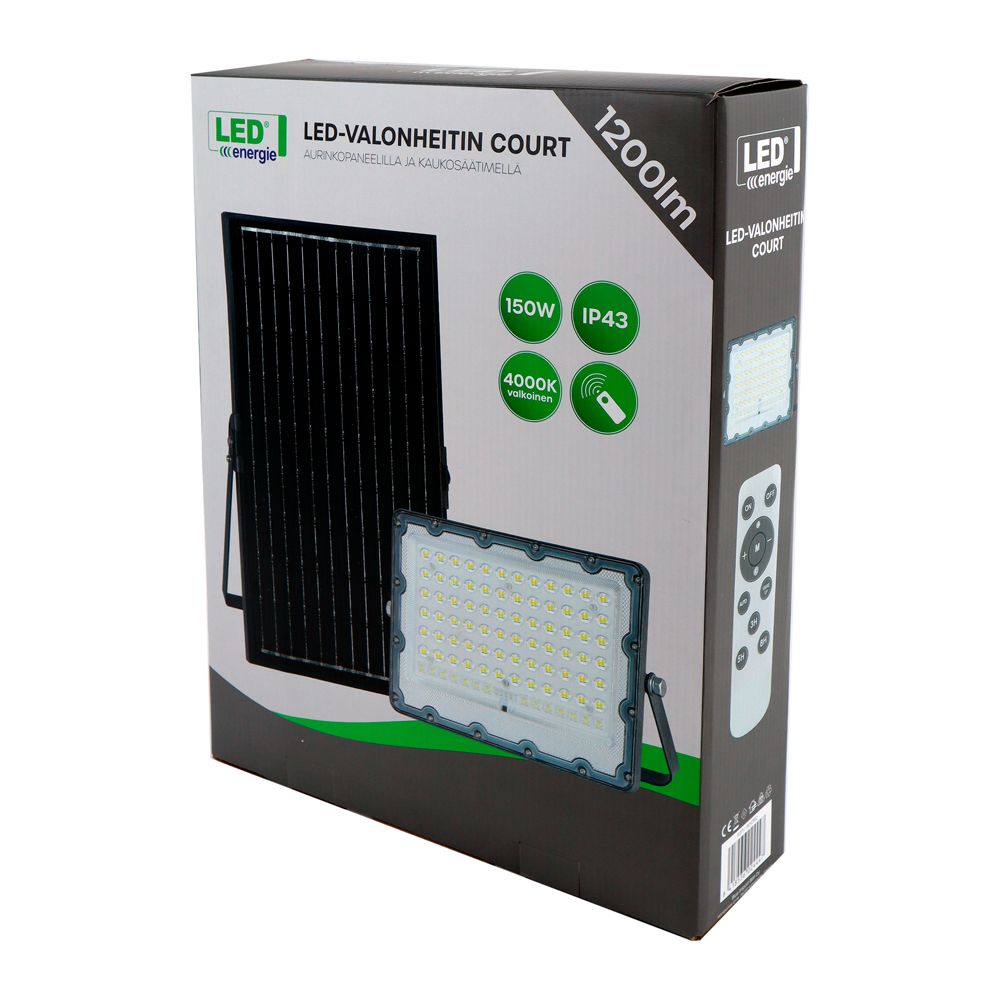 Led Energie Court solar-valonheitin 150W 1200lm 4500K