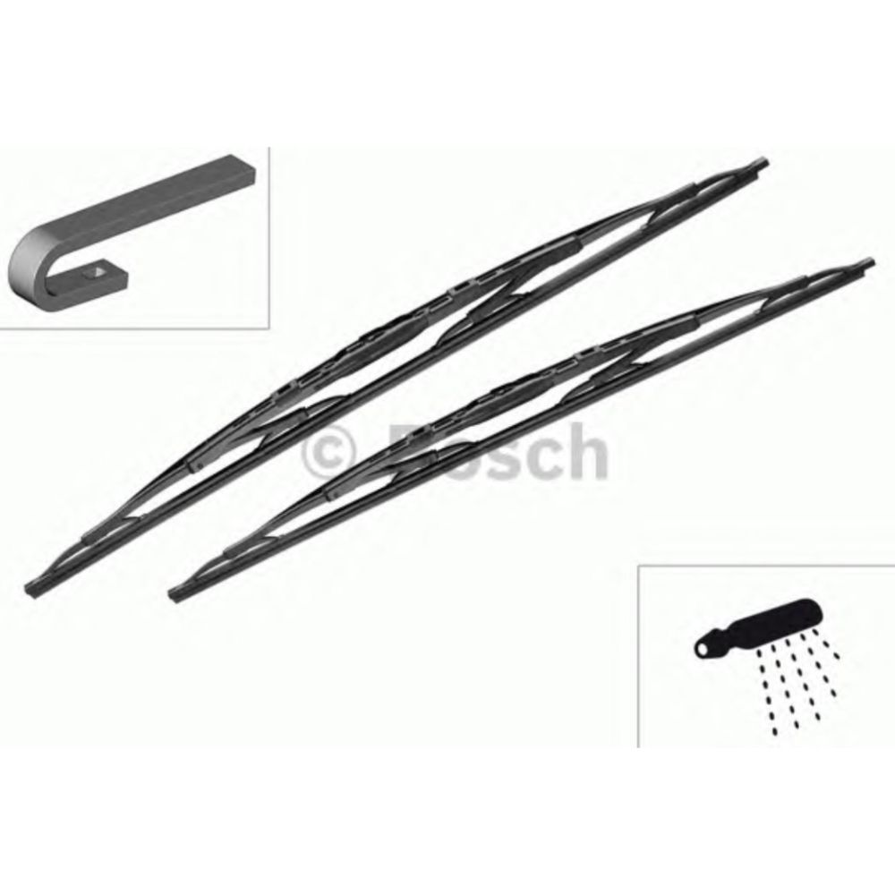 Bosch Twin-Spoiler 657S tuulilasinpyyhkimet 65 + 65 cm