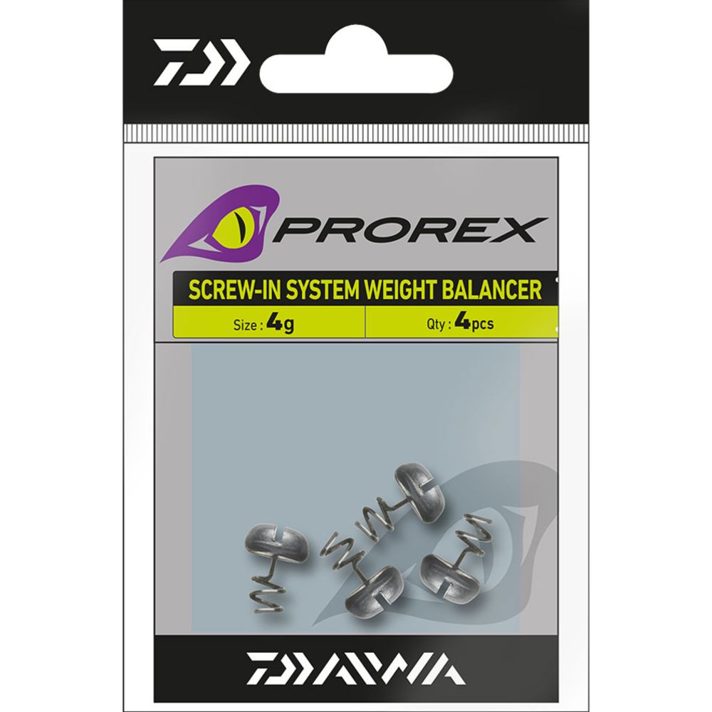 Daiwa Prorex Screw-In vieheen lisäpaino 8 g 3 kpl.