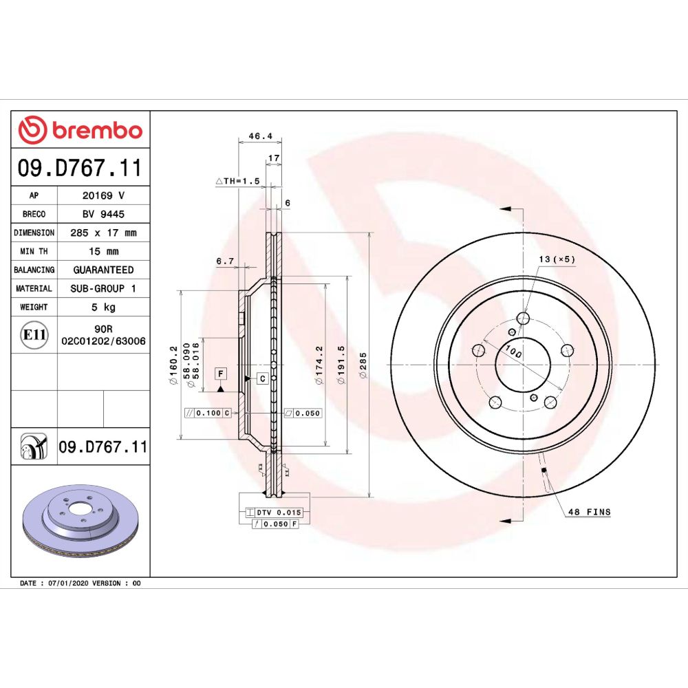 Bromsskiva 22-00750