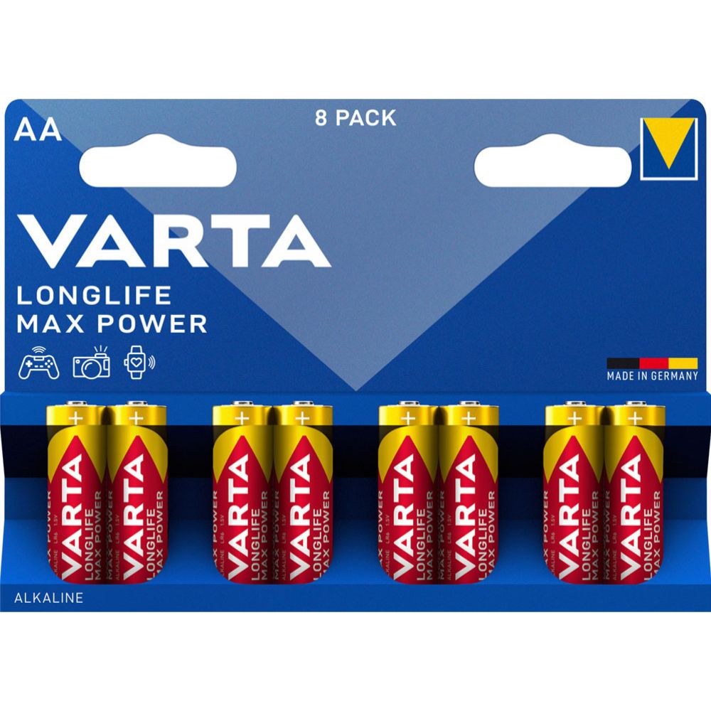 VARTA Longlife Max Power AA patarei, 8 tk
