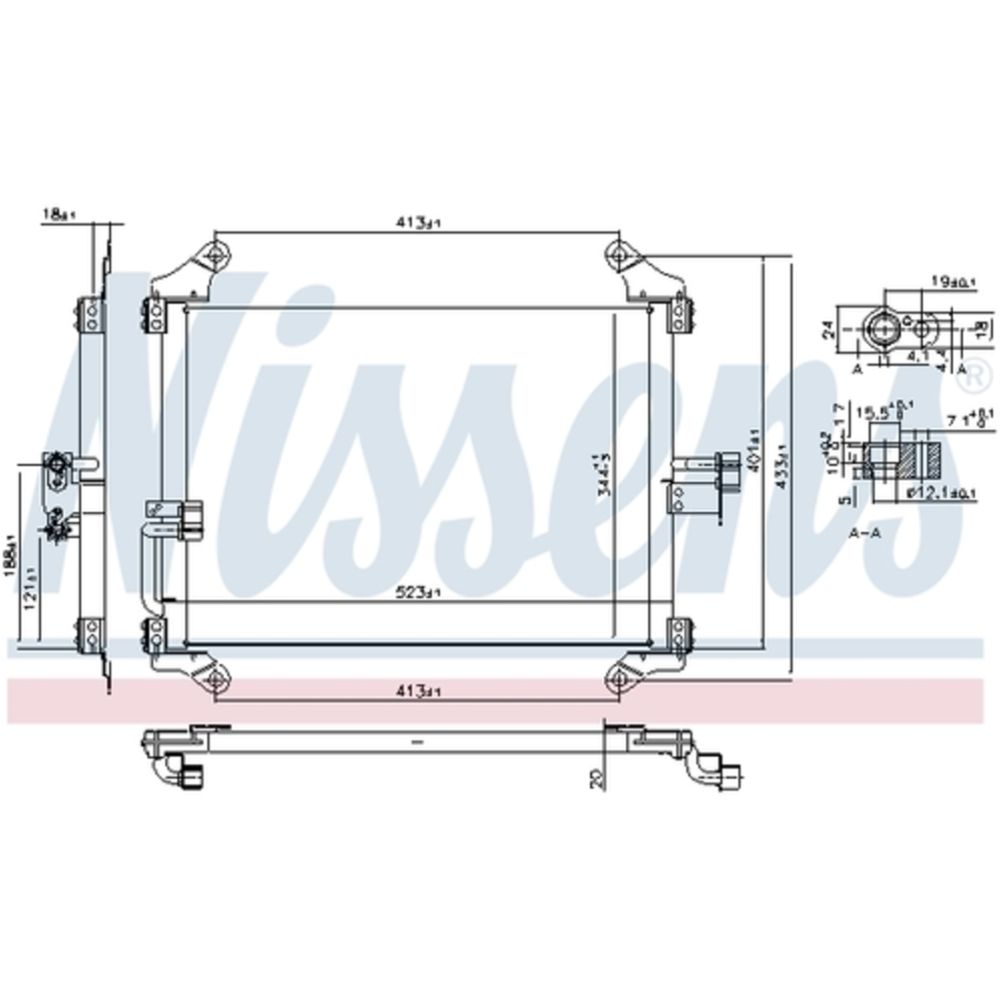 Ilmastointilaitteen lauhdutin 30-00529