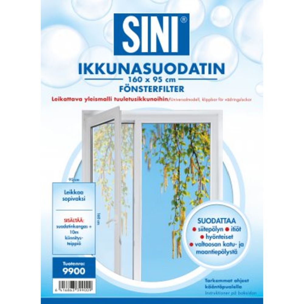 SINI ikkunasuodatin 160 x 95 cm