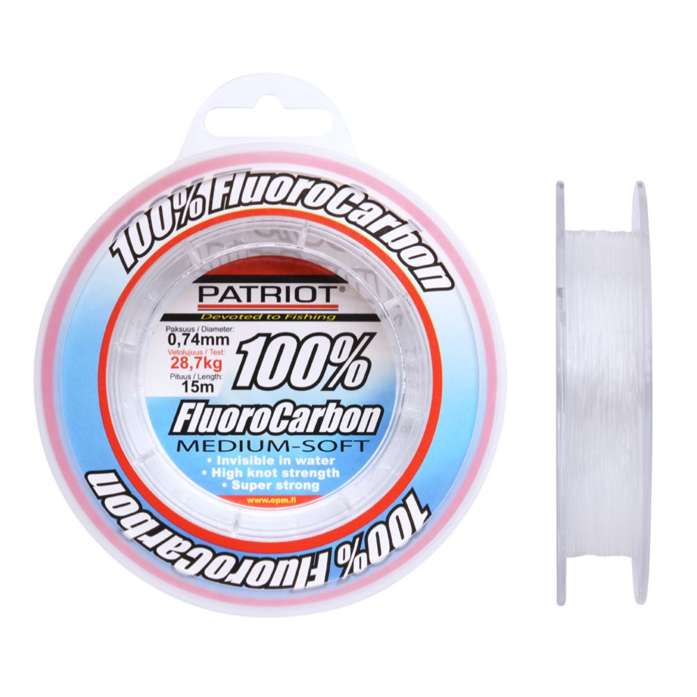 Patriot Medium-Soft 100 % Fluorocarbon 25 m 0,49 mm 15,2 kg