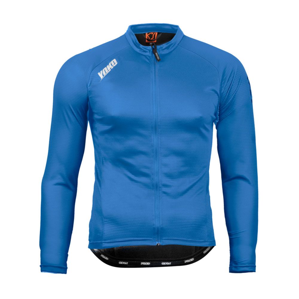 Yoko Zip cykeltröja långärmad blå