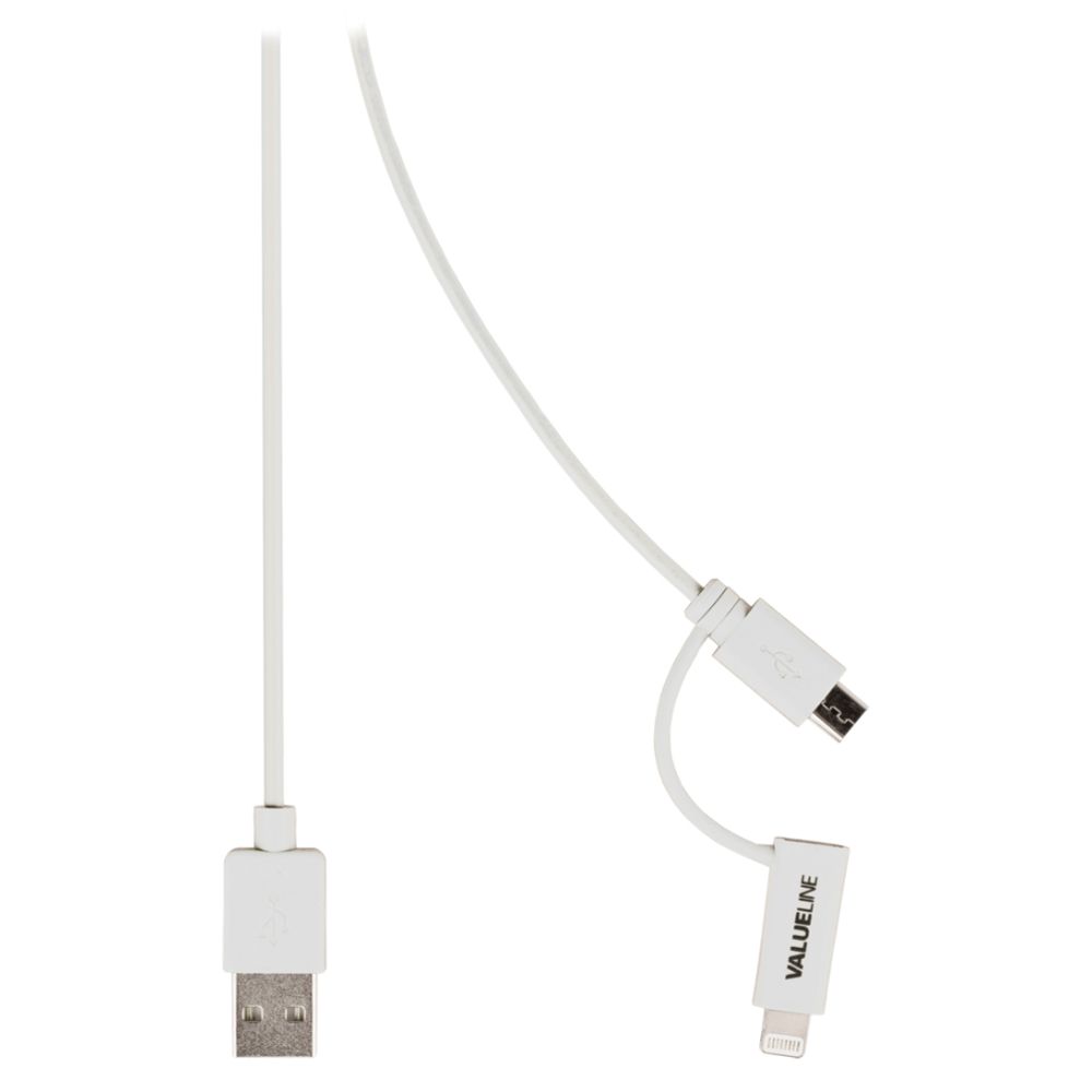Datakabel Micro-USB + Apple Lightning adapter 1 m