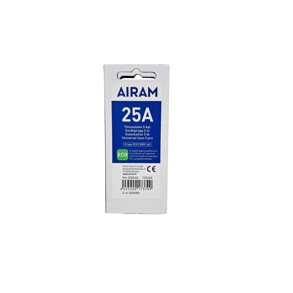 Airam yleissulake 25 A 500 V 5 kpl