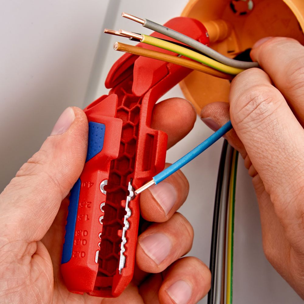Knipex 16 95 01 Ergo Strip® kabelskalare för data-, Koax- och elkablar