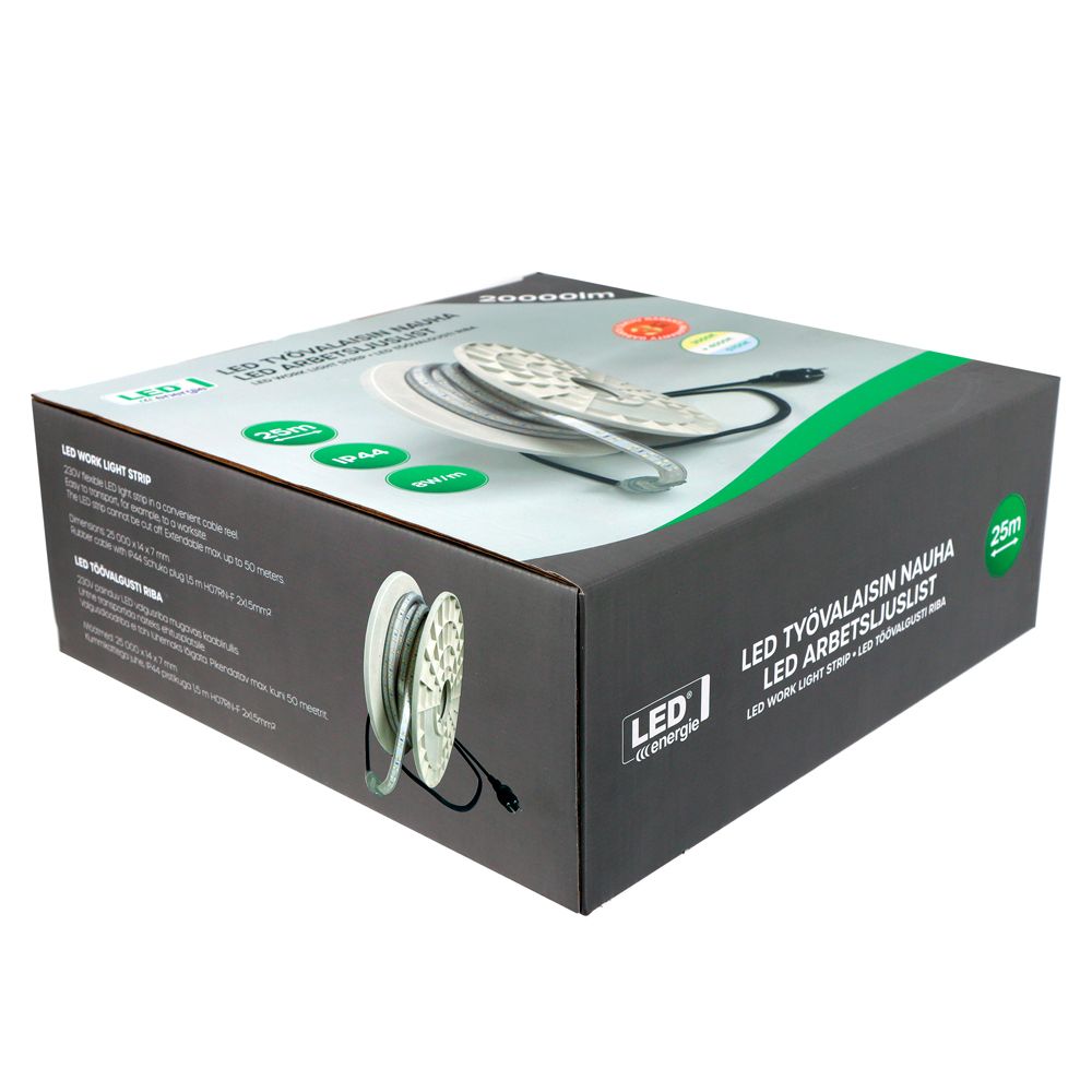 Led Energie LED-valonauha kelalla 230 V 20000 lm 25 m