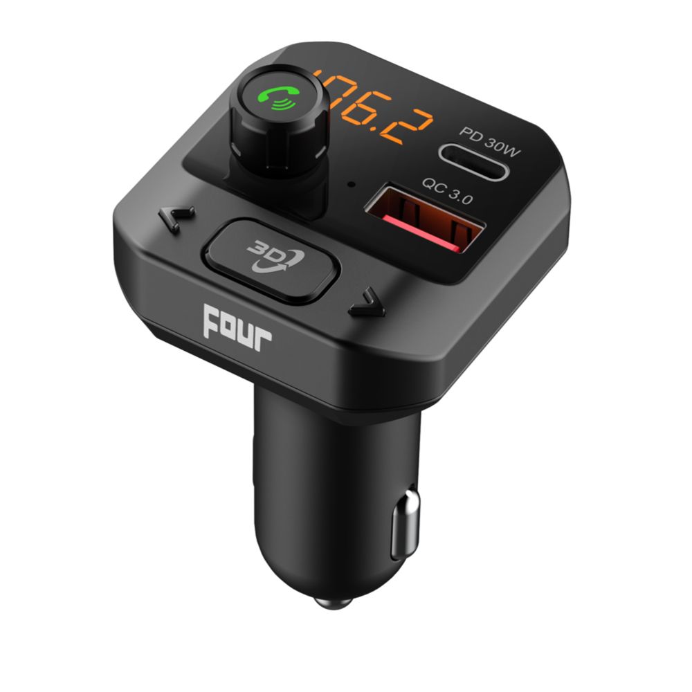 FOUR Mobile 4-FMTBT5 Bluetooth FM-lähetin USB-C PD 30W / USB-A QC 3.0