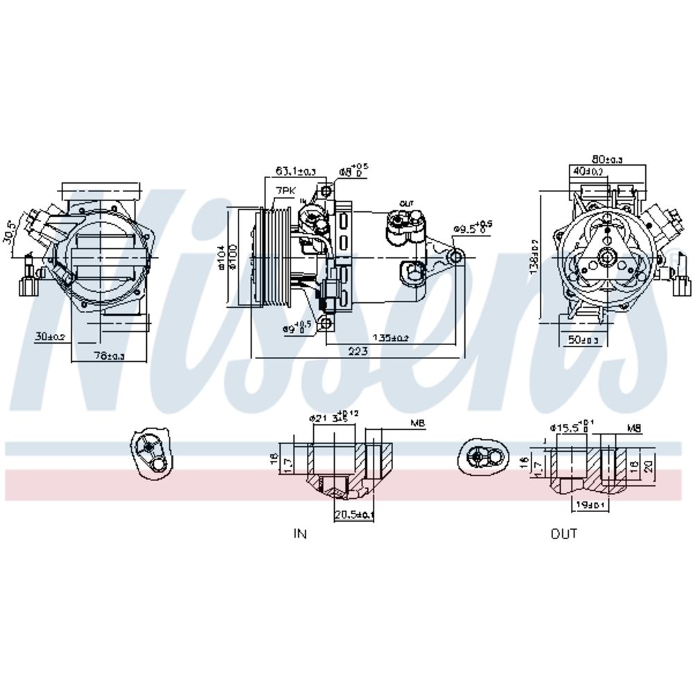 Ilmastointilaitteen kompressori 30-05104