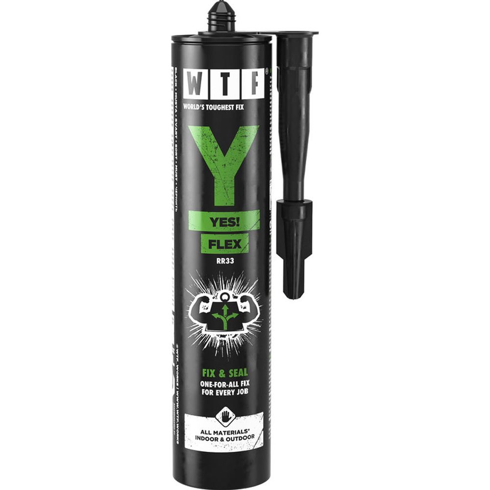 WTF® Y Yes Flex lim och tätningsmassa flexibel svart 310 ml