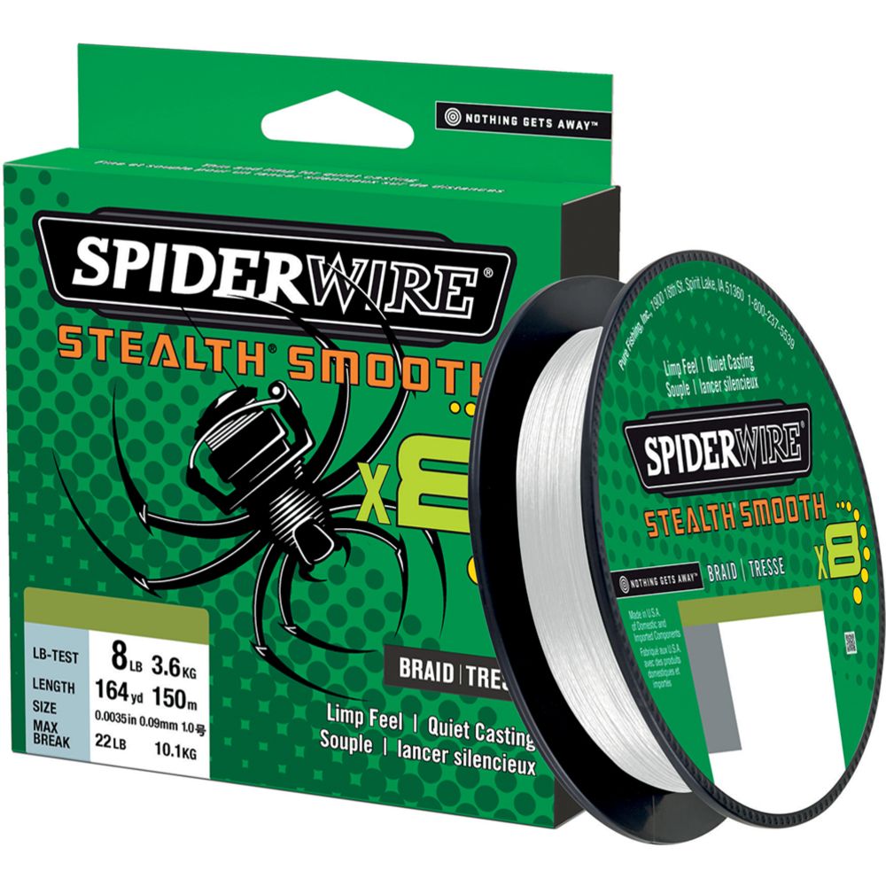 Spiderwire Stealth Smooth 8  kuitusiima 150 m  0,13 mm  12,7 kg valk.