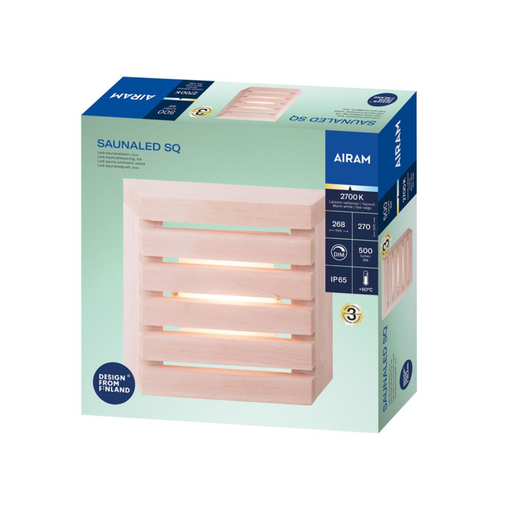 Airam Saunaled S 260 LED-saunavalgusti 8W 500 lm hämardatav