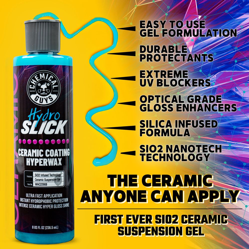 Chemical Guys HydroSlick SiO2 Ceramic Coating Hyperwax KIT pinnoite