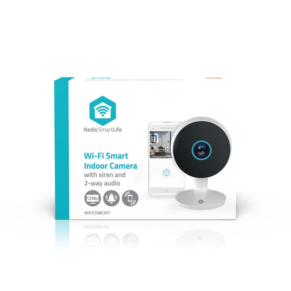 Nedis SmartLife övervakningskamera inomhus Wi-Fi 3MP Full HD