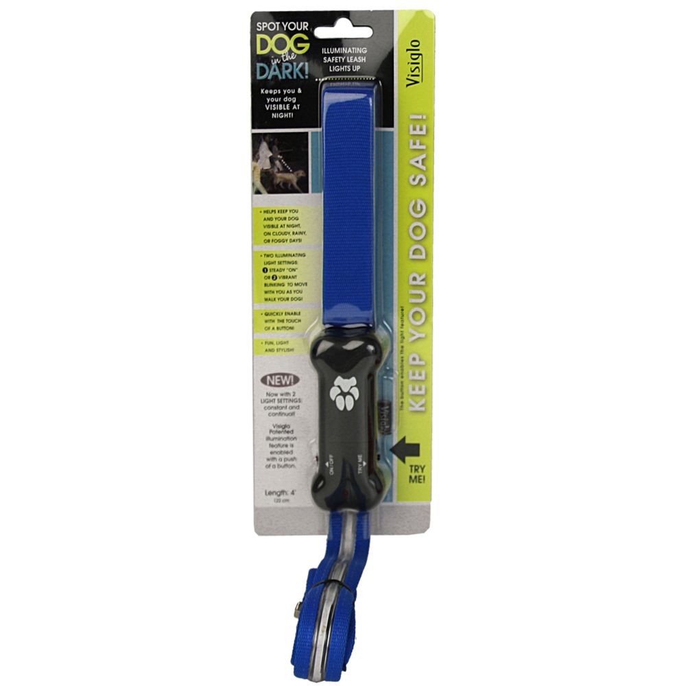 Visiglo hundkoppel blinkande blå