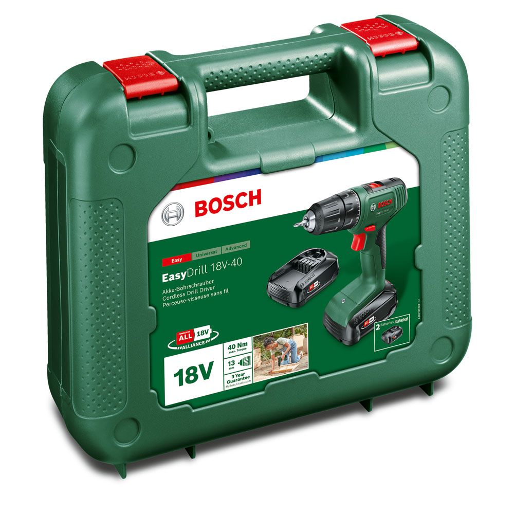 Bosch EasyDrill akkuporakone 2 x 2,0 Ah 18 V
