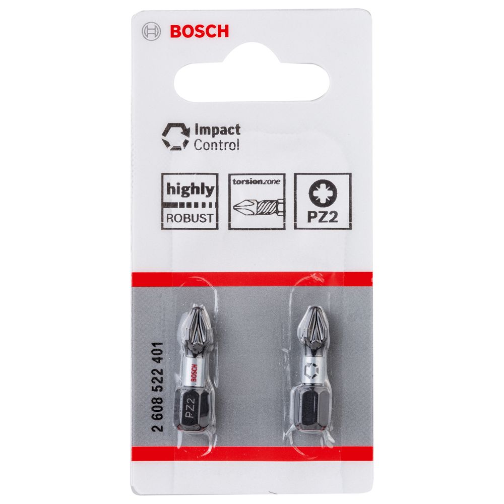Bosch Impact Control skruvmejselbits PZ2 25 mm 2 st.