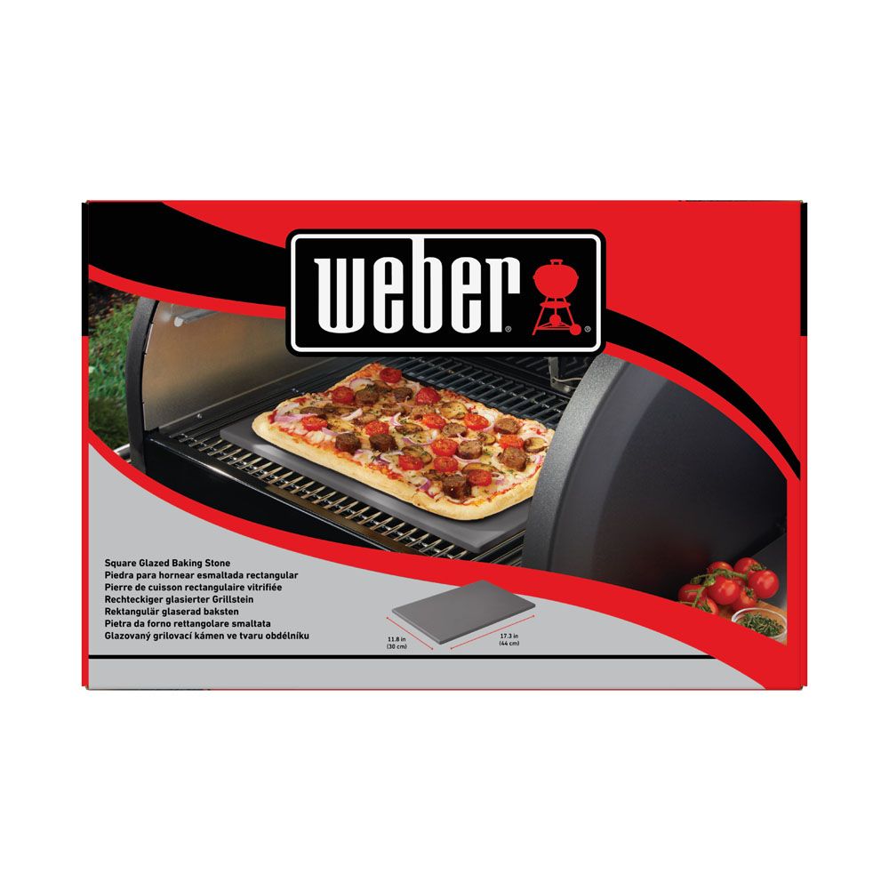 Weber Original lasitettu pizzakivi suorakaide 30 x 44 cm