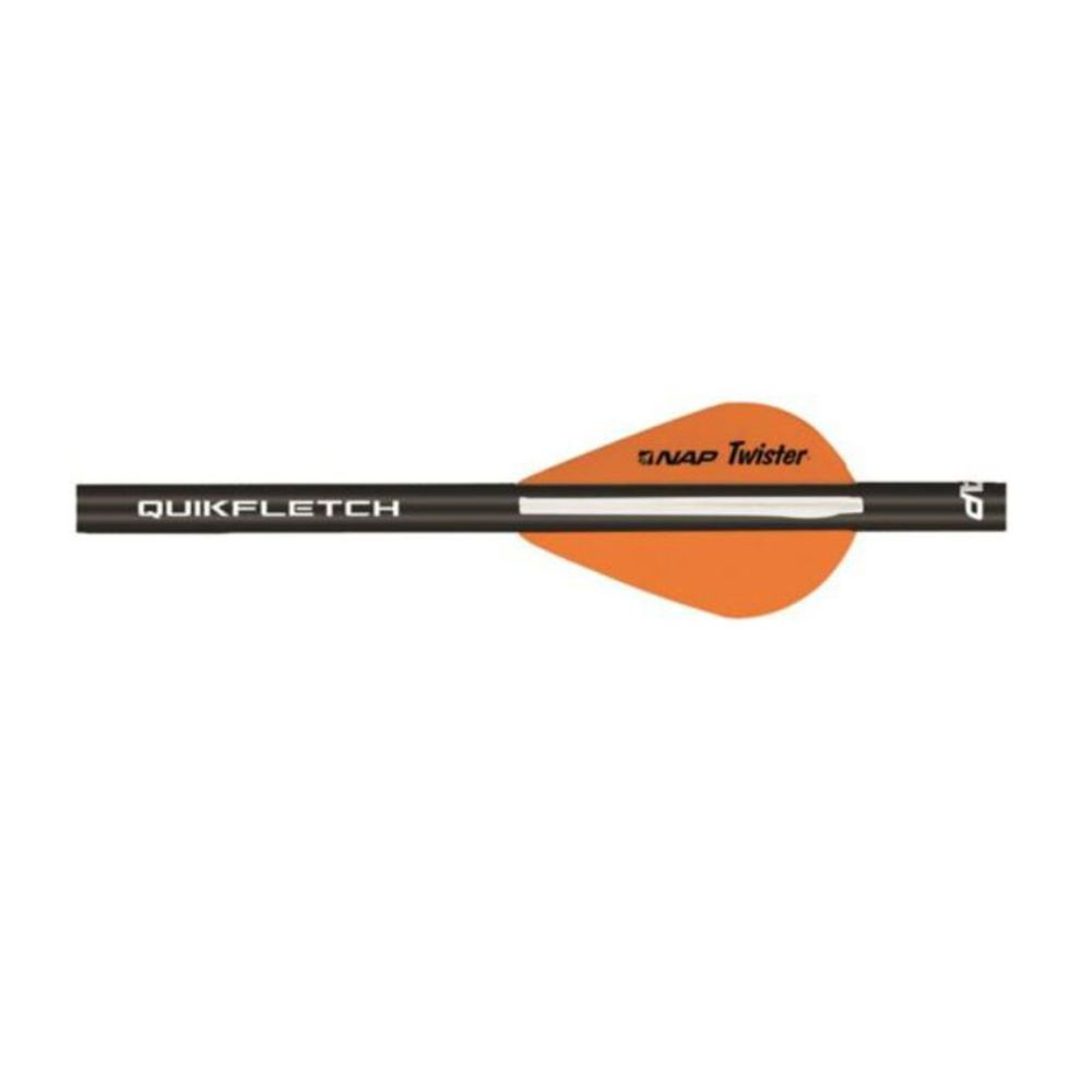 NAP QUIKFLETCH® Twister 2'' pikasulka 6 kpl mustalla putkella, oranssi