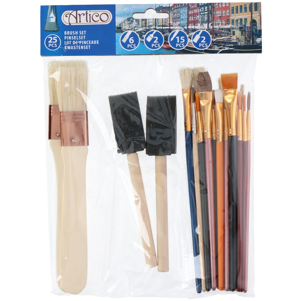 Artico 25-osaline pintslite komplekt