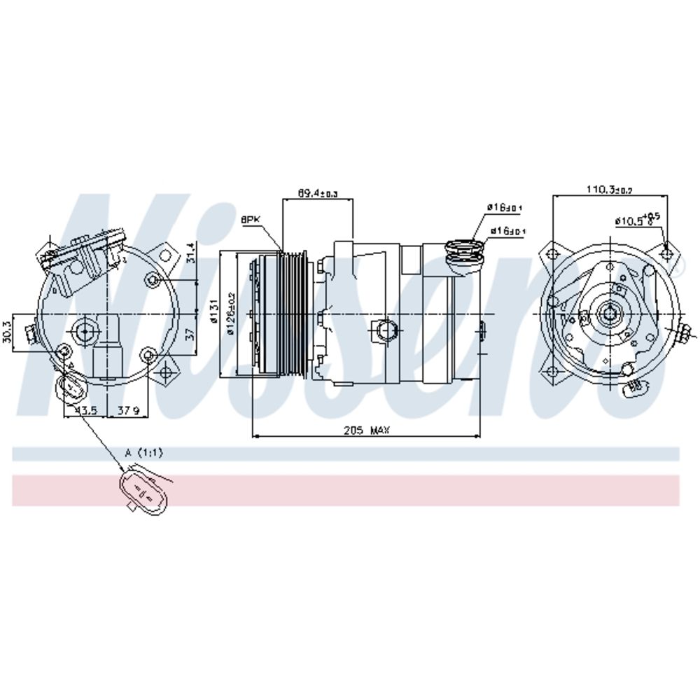 Ilmastointilaitteen kompressori 30-8156
