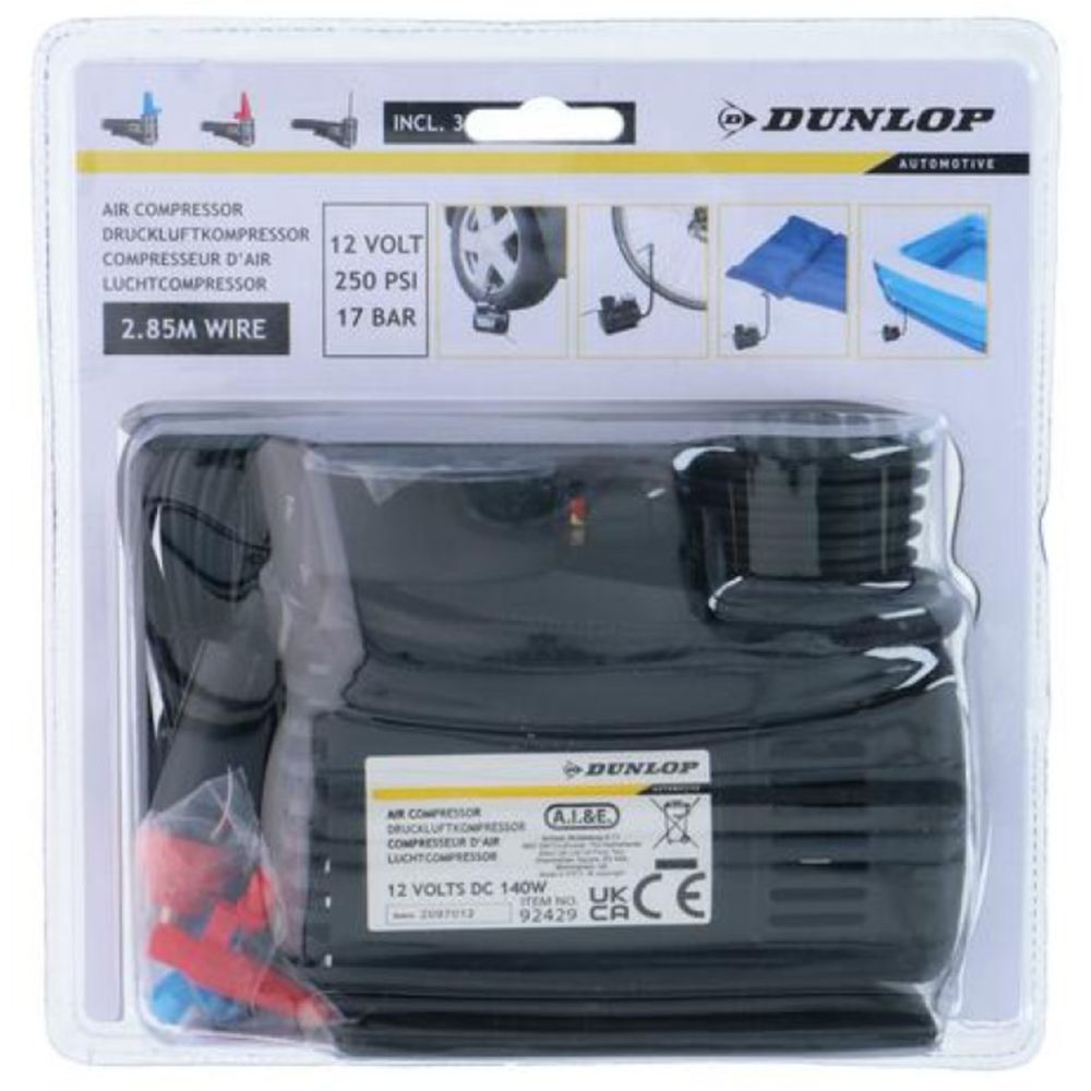 Dunlop Ilmakompressori 12V 250 Psi / 17 bar