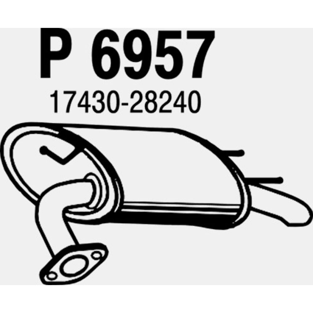 Bakre ljuddämpare 14-6880
