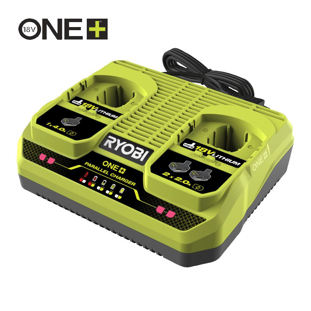 Ryobi ONE+ 2 pordiga laadija, RC18240