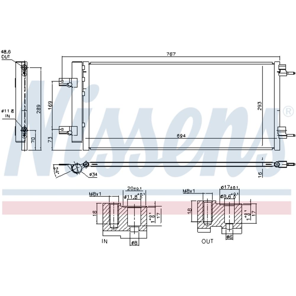 Ilmastointilaitteen lauhdutin 30-00330