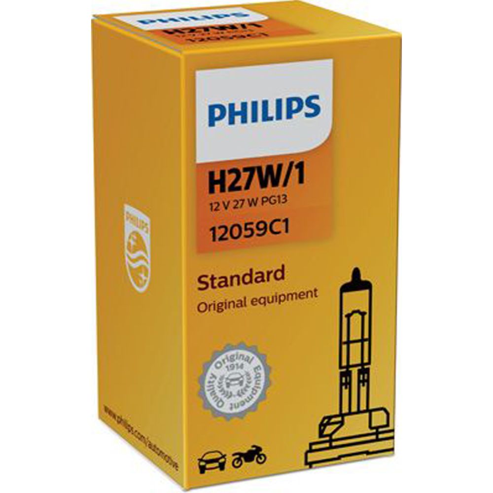 Philips H27W/1 lampa 12 V/27 W dimljus rak