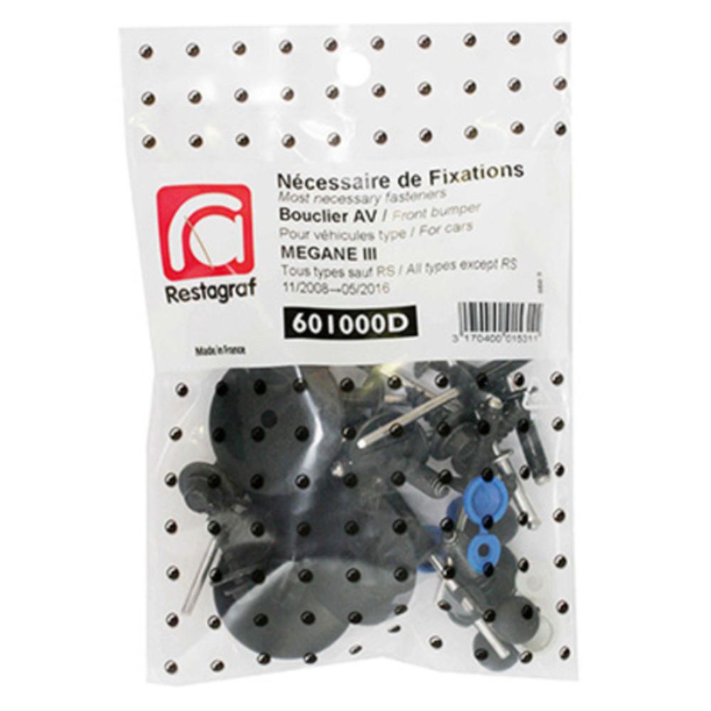 Kiinnikesarja Renault etupuskuri 601000D 31 osaa