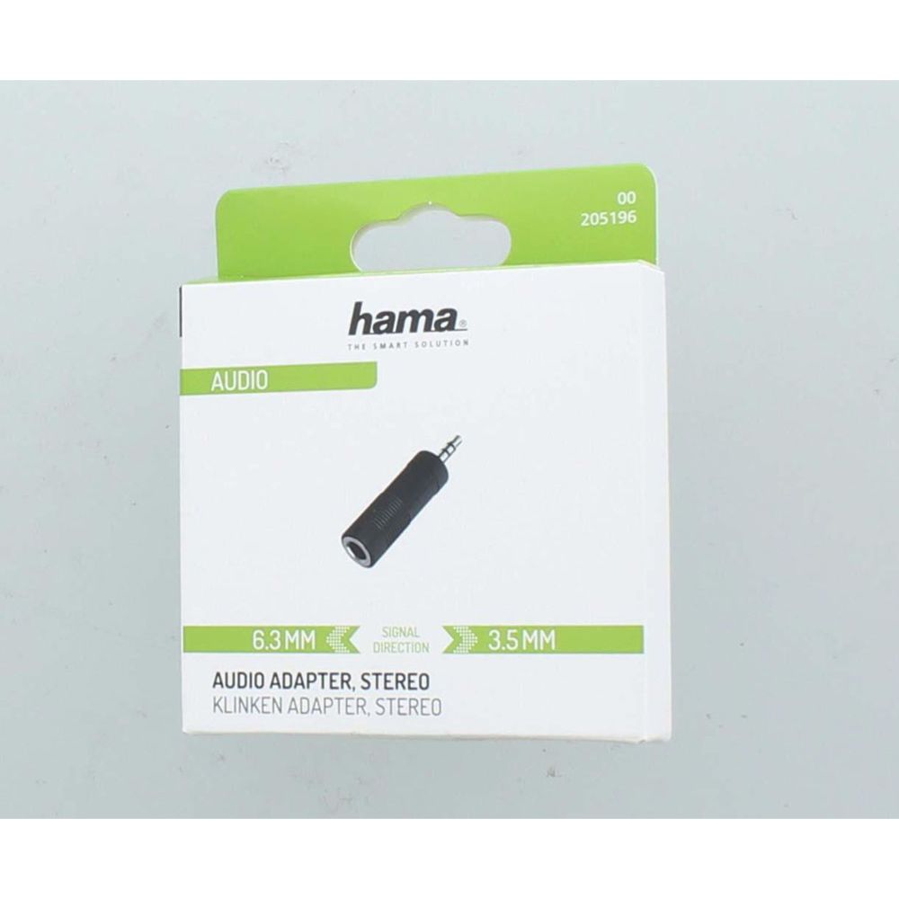 Hama Audioadapteri, 3,5 mm uros - 6,3 mm naaras