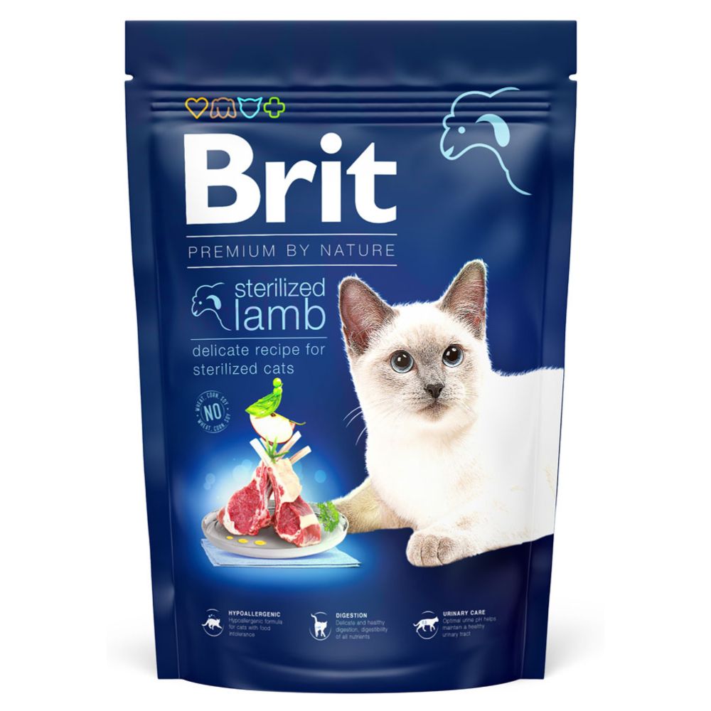 Brit Premium by Nature Cat Sterilized lamm för steriliserade katter 1,5 kg