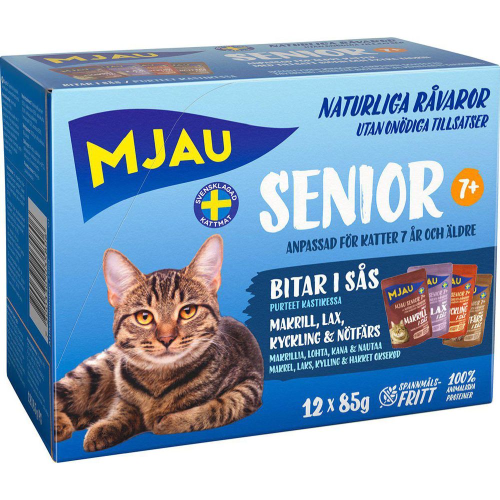 Mjau Pouch multibox senior 12 x 85 g