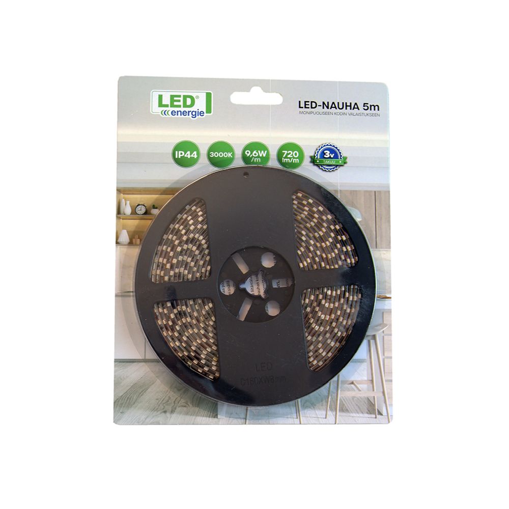 Led Energie 12V LED-valonauha IP44 9,6W/m 3000K 5m