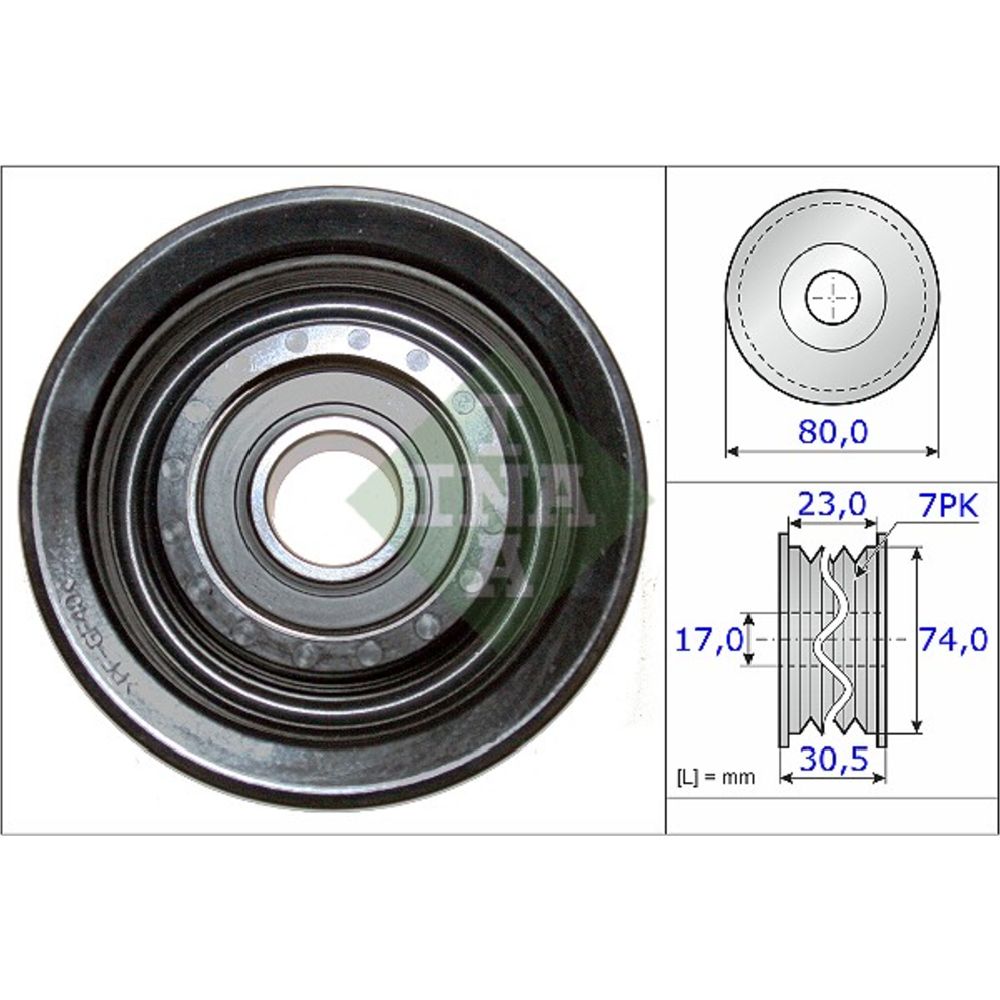 Styrrulle, multiribbrem 30-05493