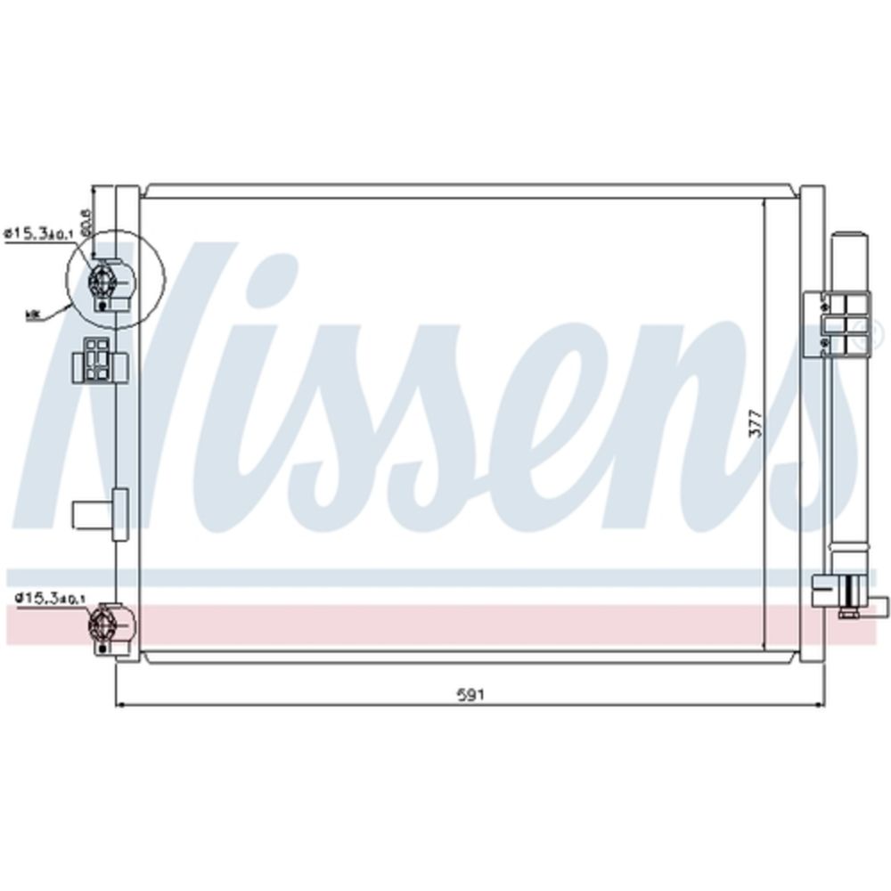 Ilmastointilaitteen lauhdutin 30-03955