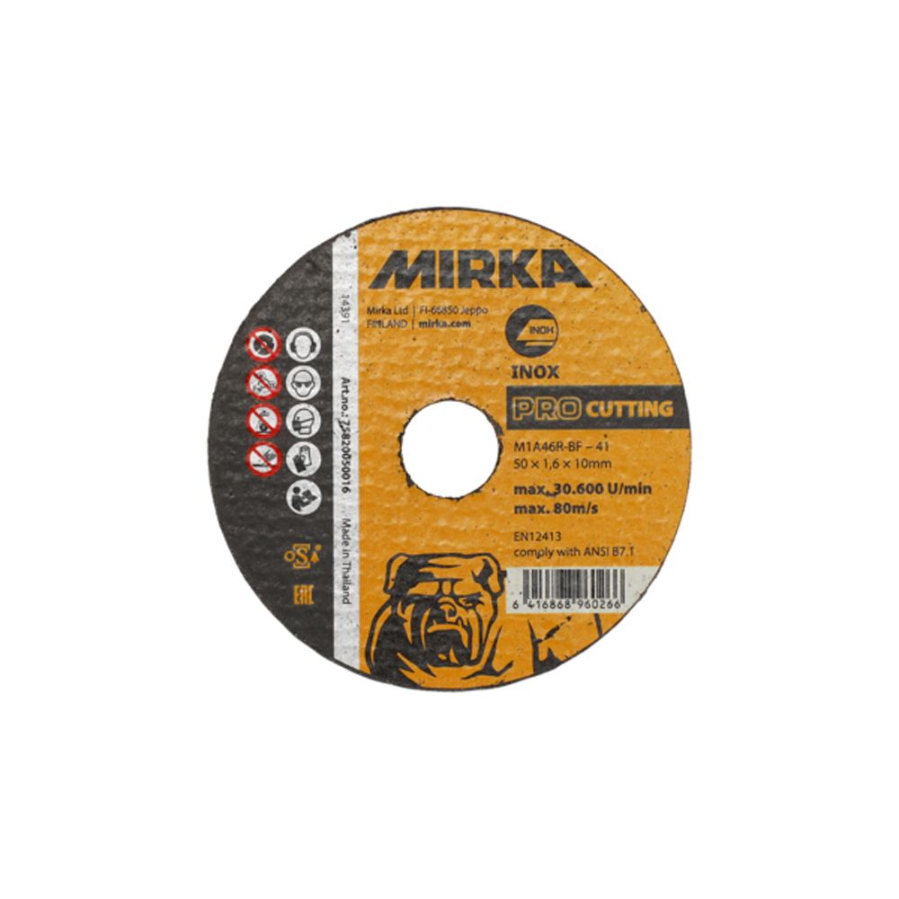 Mirka PRO kapskiva 50 x 1,6 x 10 mm M1A46R-BF Inox