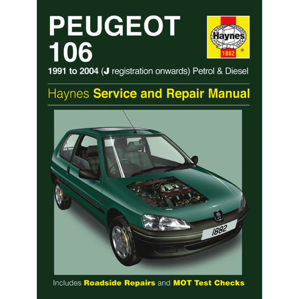 Korjausopas Peugeot 106 englanninkielinen